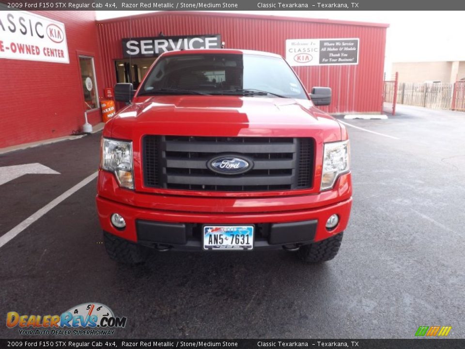 2009 Ford F150 STX Regular Cab 4x4 Razor Red Metallic / Stone/Medium Stone Photo #8