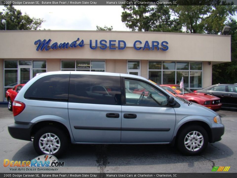 2005 Dodge Caravan SE Butane Blue Pearl / Medium Slate Gray Photo #1