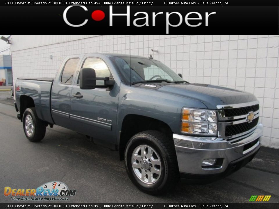 2011 Chevrolet Silverado 2500HD LT Extended Cab 4x4 Blue Granite Metallic / Ebony Photo #1