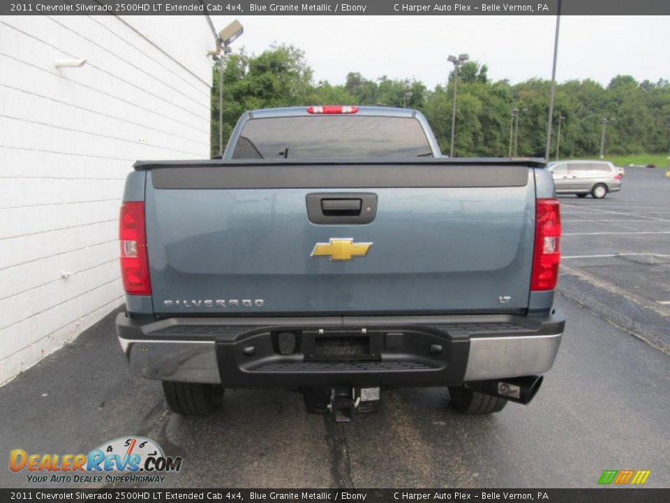 2011 Chevrolet Silverado 2500HD LT Extended Cab 4x4 Blue Granite Metallic / Ebony Photo #4