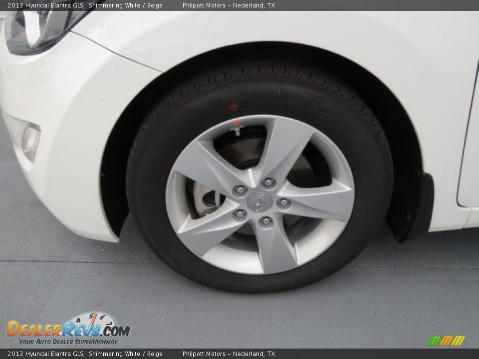 2013 Hyundai Elantra GLS Shimmering White / Beige Photo #9