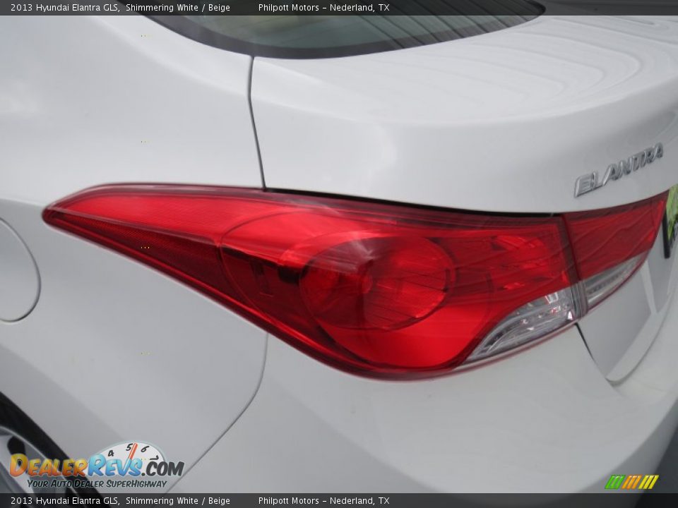 2013 Hyundai Elantra GLS Shimmering White / Beige Photo #10