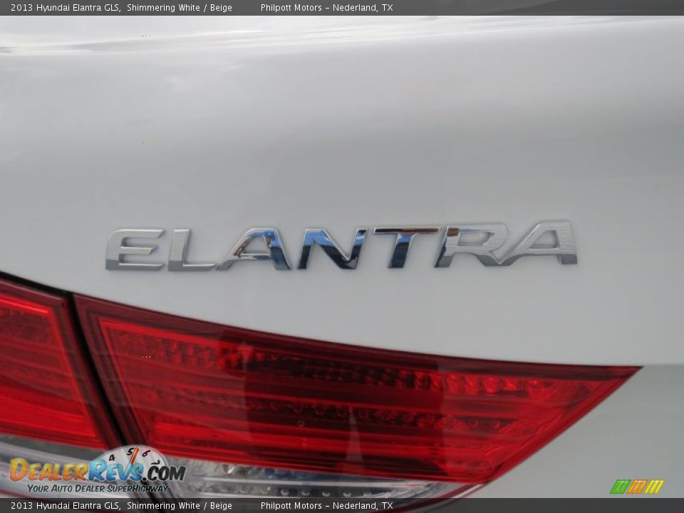 2013 Hyundai Elantra GLS Shimmering White / Beige Photo #11
