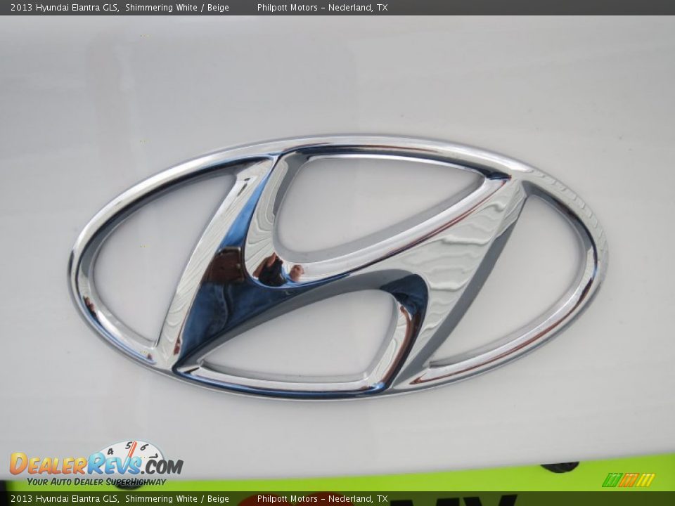 2013 Hyundai Elantra GLS Shimmering White / Beige Photo #12