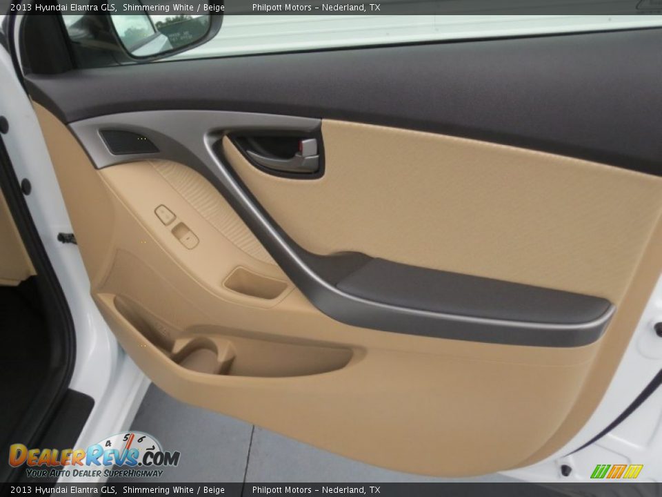 2013 Hyundai Elantra GLS Shimmering White / Beige Photo #14