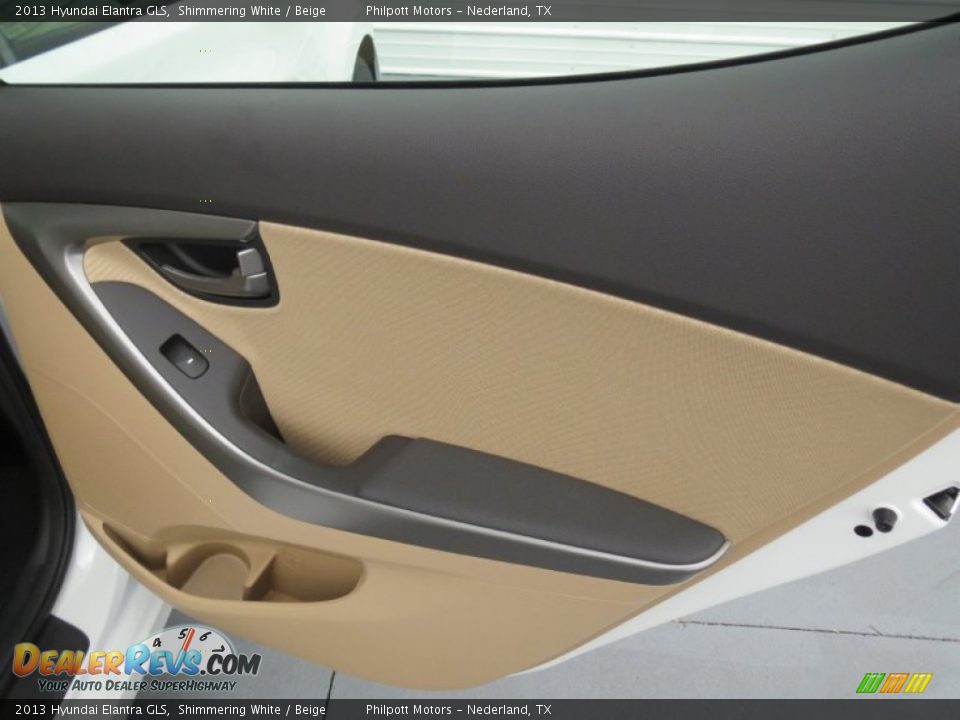 2013 Hyundai Elantra GLS Shimmering White / Beige Photo #17