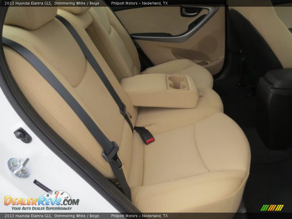 2013 Hyundai Elantra GLS Shimmering White / Beige Photo #18