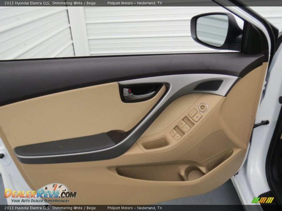 2013 Hyundai Elantra GLS Shimmering White / Beige Photo #20