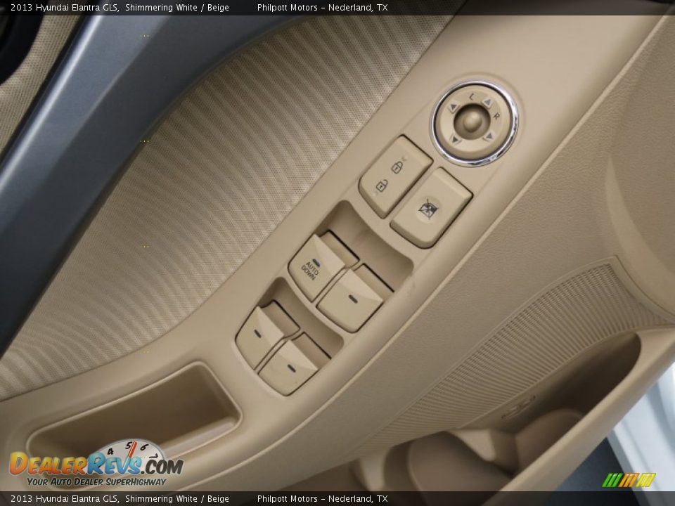 2013 Hyundai Elantra GLS Shimmering White / Beige Photo #21