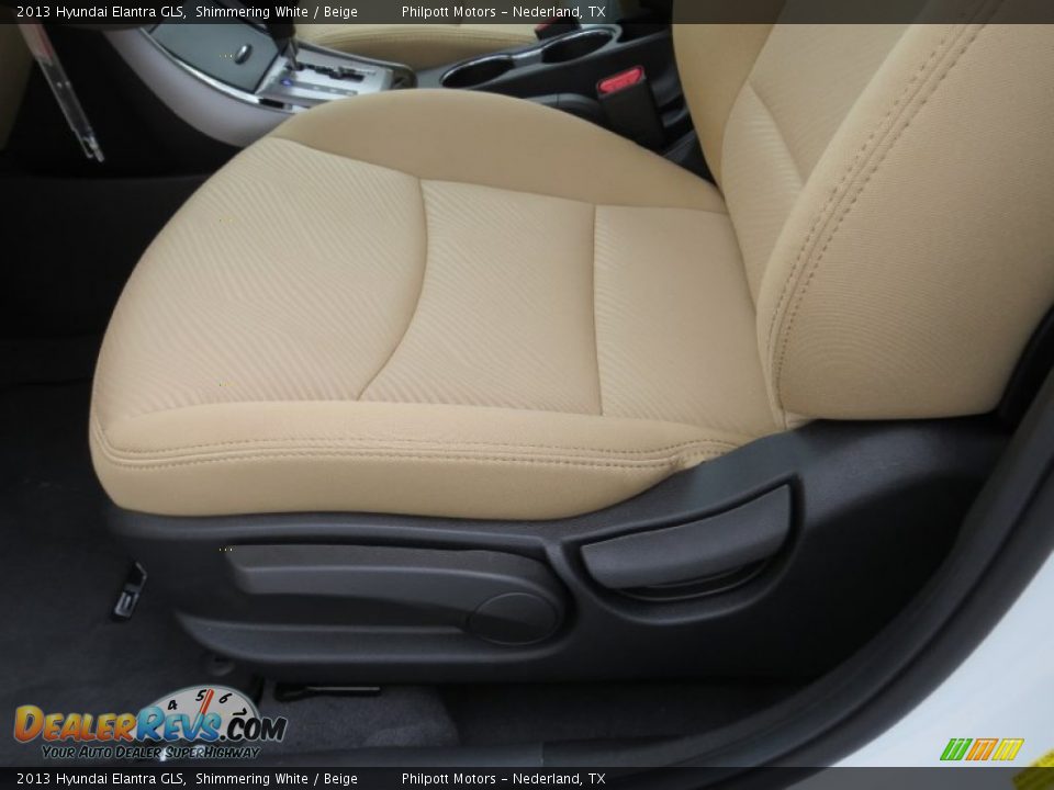 2013 Hyundai Elantra GLS Shimmering White / Beige Photo #23