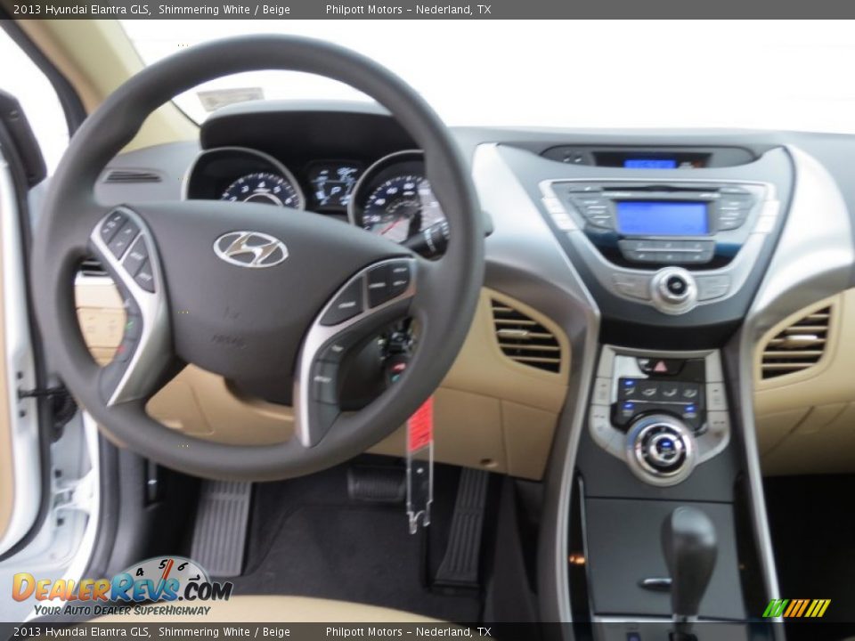 2013 Hyundai Elantra GLS Shimmering White / Beige Photo #24