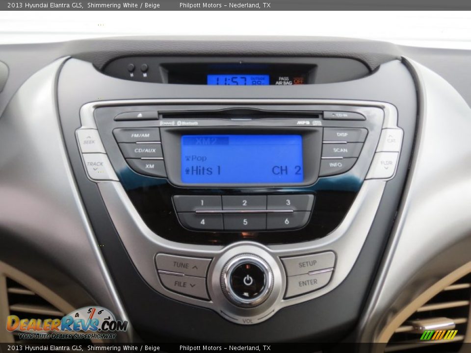 2013 Hyundai Elantra GLS Shimmering White / Beige Photo #25
