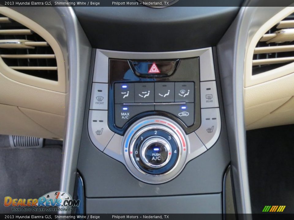 2013 Hyundai Elantra GLS Shimmering White / Beige Photo #26