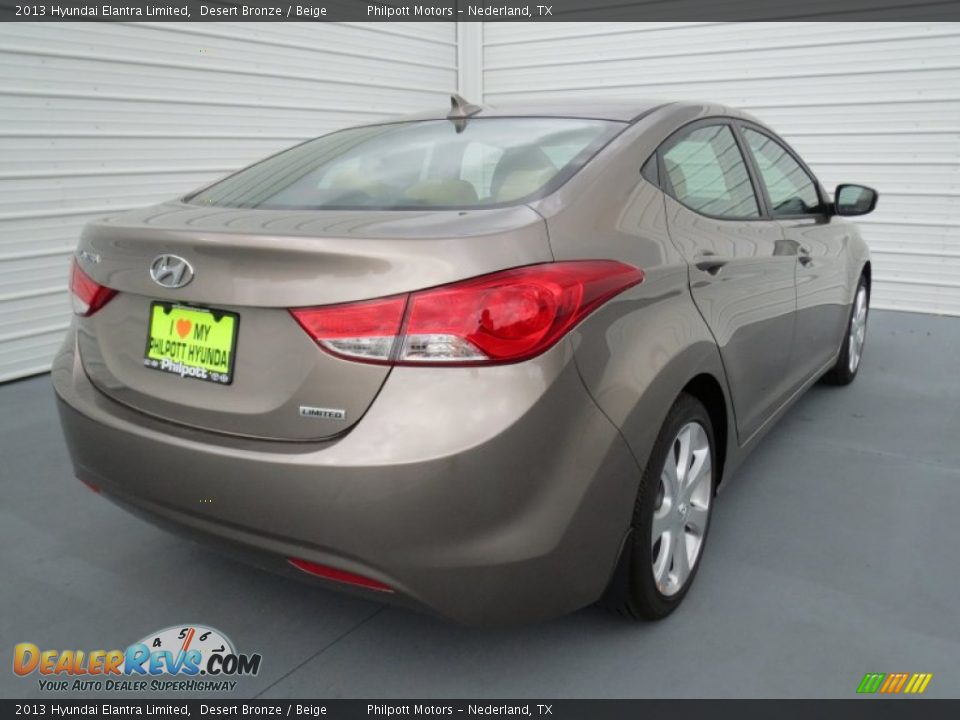 2013 Hyundai Elantra Limited Desert Bronze / Beige Photo #3