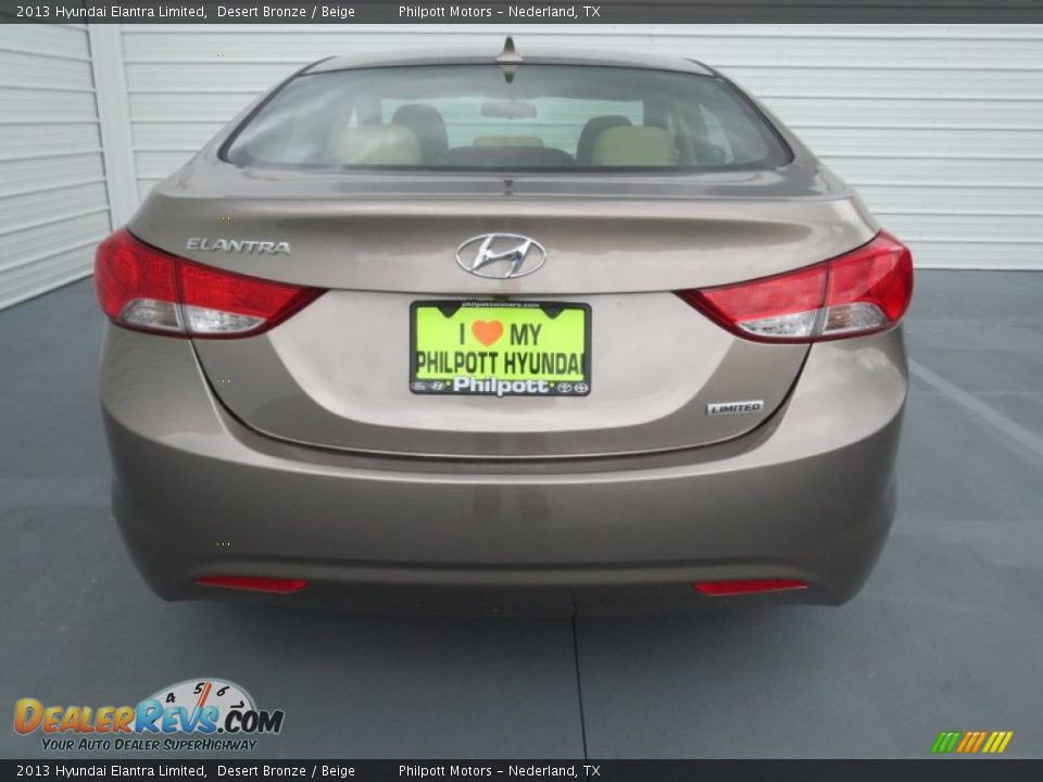 2013 Hyundai Elantra Limited Desert Bronze / Beige Photo #4