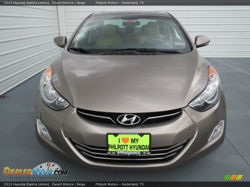 2013 Hyundai Elantra Limited Desert Bronze / Beige Photo #7
