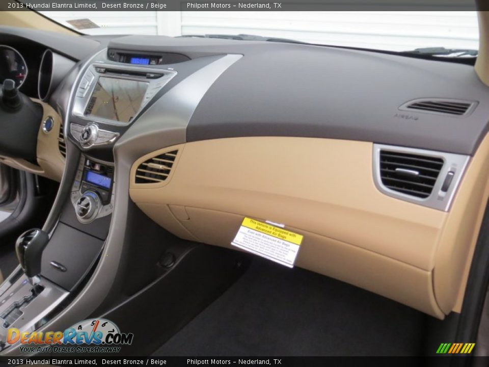 2013 Hyundai Elantra Limited Desert Bronze / Beige Photo #17