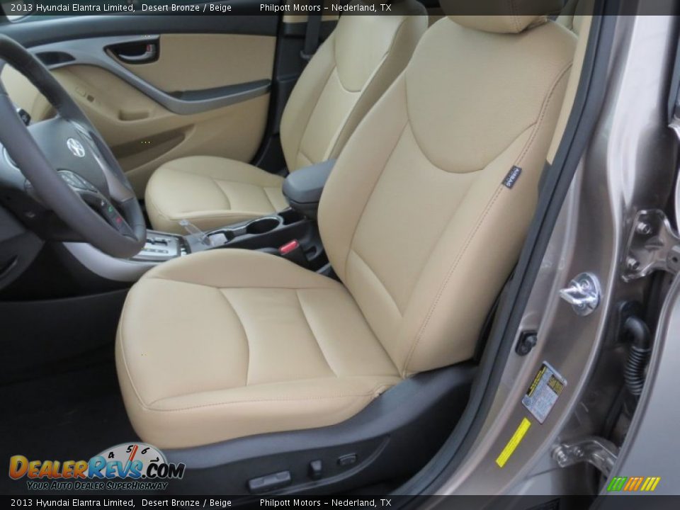 Front Seat of 2013 Hyundai Elantra Limited Photo #23