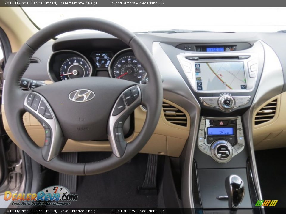 Dashboard of 2013 Hyundai Elantra Limited Photo #26