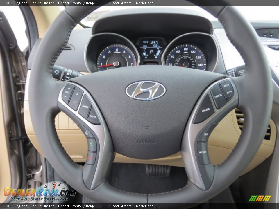 2013 Hyundai Elantra Limited Steering Wheel Photo #32