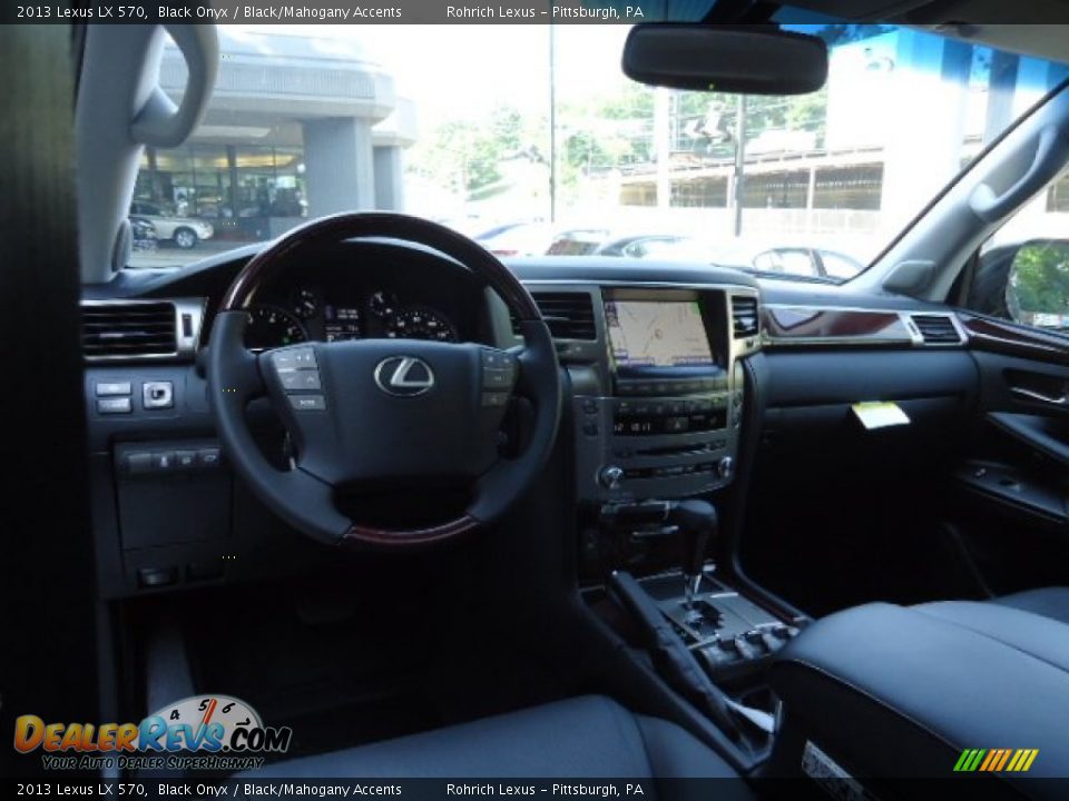Black/Mahogany Accents Interior - 2013 Lexus LX 570 Photo #12