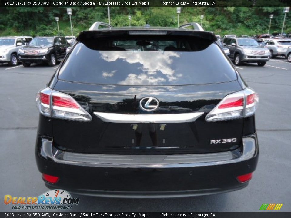 2013 Lexus RX 350 AWD Obsidian Black / Saddle Tan/Espresso Birds Eye Maple Photo #3