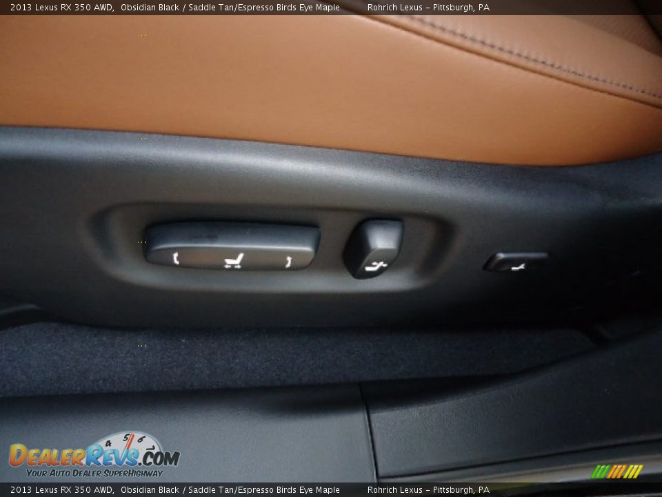 2013 Lexus RX 350 AWD Obsidian Black / Saddle Tan/Espresso Birds Eye Maple Photo #20