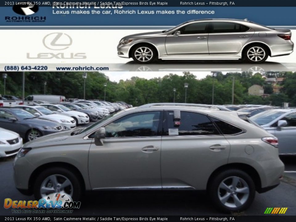 2013 Lexus RX 350 AWD Satin Cashmere Metallic / Saddle Tan/Espresso Birds Eye Maple Photo #1