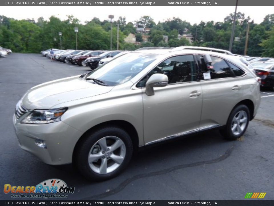 2013 Lexus RX 350 AWD Satin Cashmere Metallic / Saddle Tan/Espresso Birds Eye Maple Photo #8