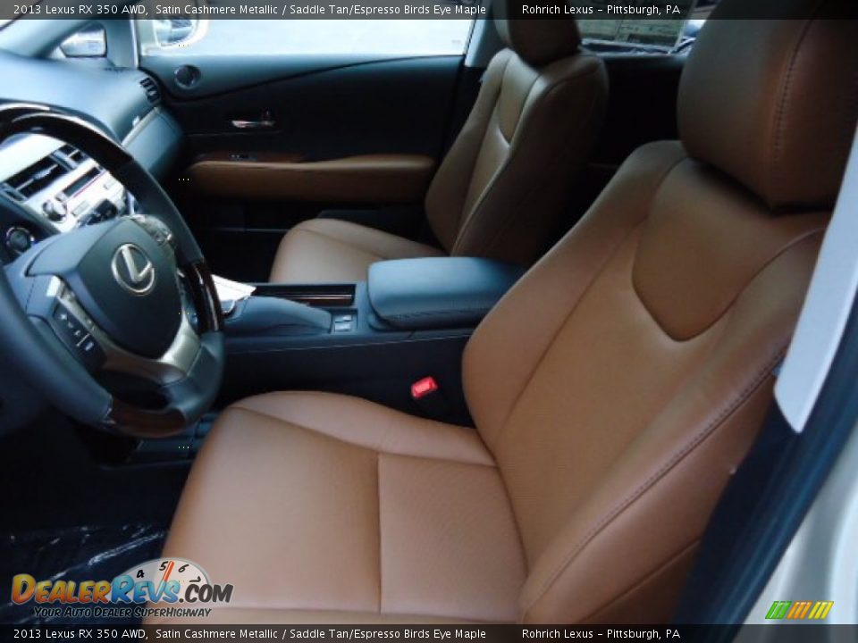 2013 Lexus RX 350 AWD Satin Cashmere Metallic / Saddle Tan/Espresso Birds Eye Maple Photo #10
