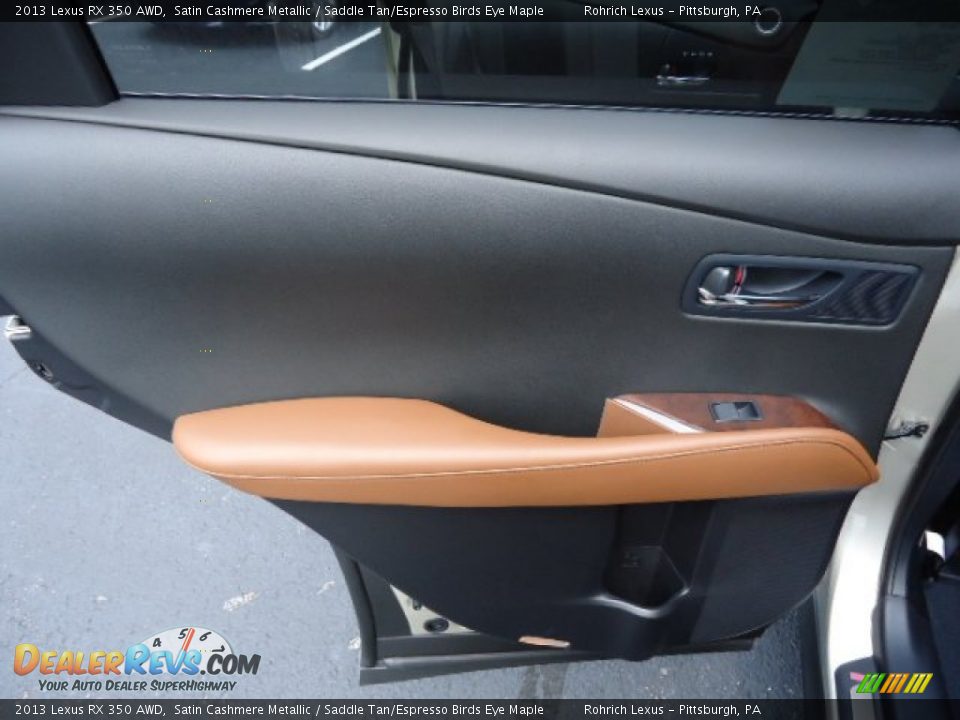 2013 Lexus RX 350 AWD Satin Cashmere Metallic / Saddle Tan/Espresso Birds Eye Maple Photo #13
