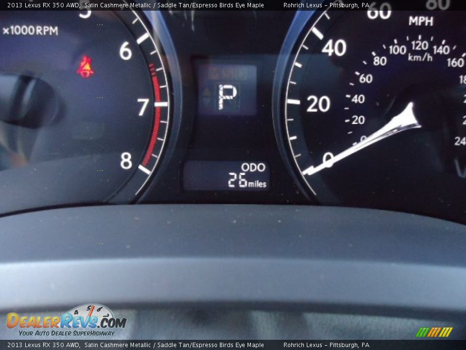 2013 Lexus RX 350 AWD Satin Cashmere Metallic / Saddle Tan/Espresso Birds Eye Maple Photo #20