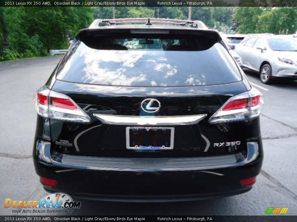 2013 Lexus RX 350 AWD Obsidian Black / Light Gray/Ebony Birds Eye Maple Photo #3