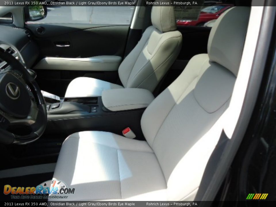 2013 Lexus RX 350 AWD Obsidian Black / Light Gray/Ebony Birds Eye Maple Photo #10