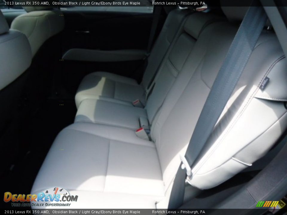 2013 Lexus RX 350 AWD Obsidian Black / Light Gray/Ebony Birds Eye Maple Photo #11
