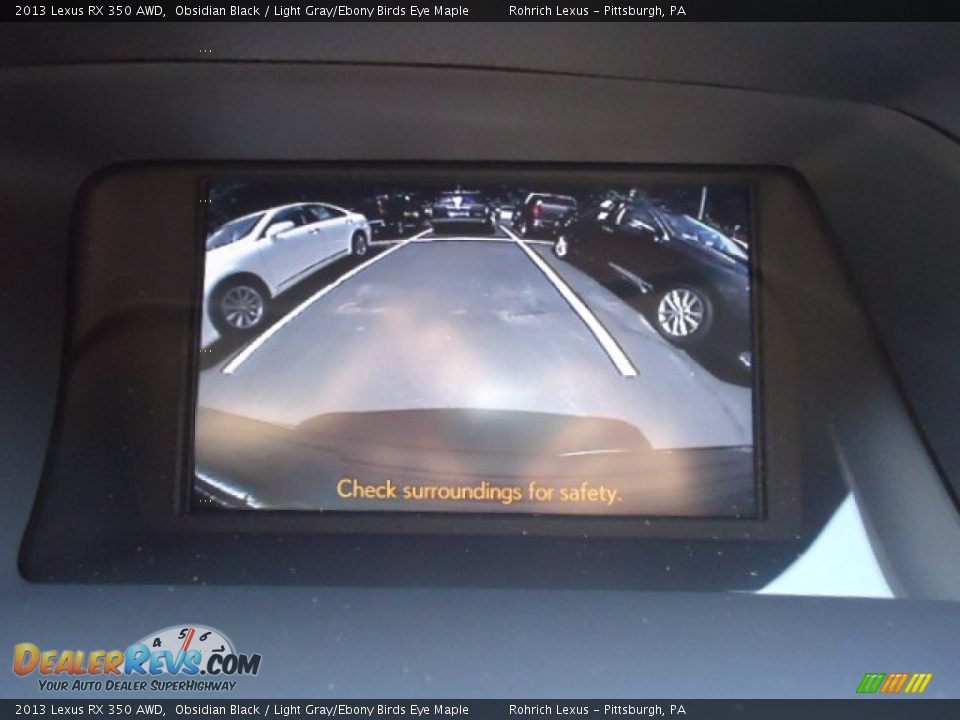 2013 Lexus RX 350 AWD Obsidian Black / Light Gray/Ebony Birds Eye Maple Photo #18