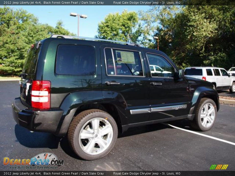 2012 Jeep Liberty Jet 4x4 Black Forest Green Pearl / Dark Slate Gray Photo #3