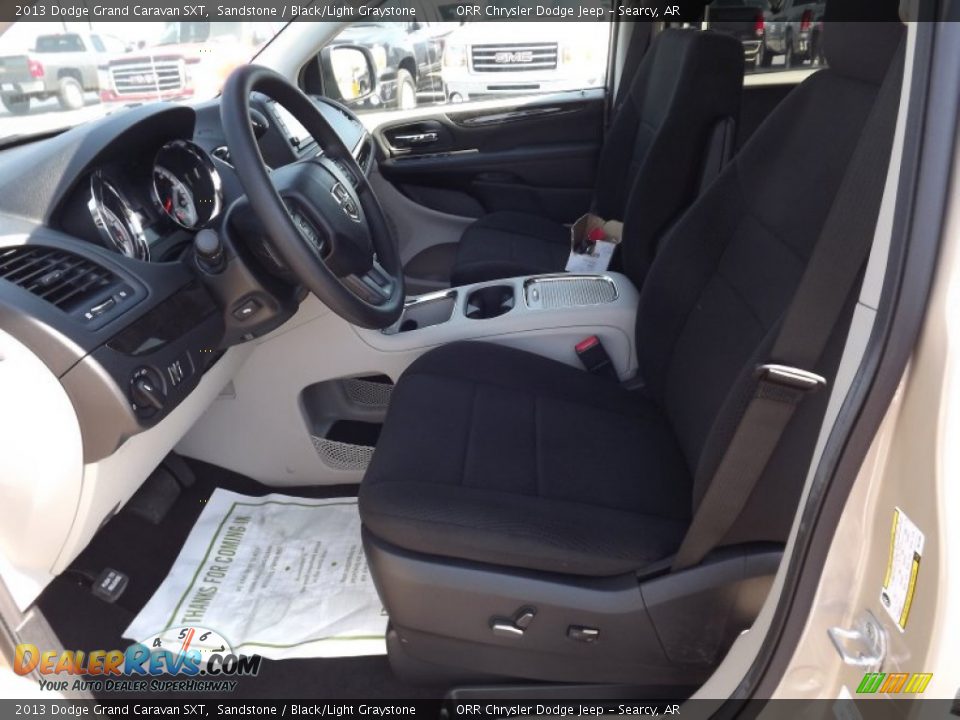 Black/Light Graystone Interior - 2013 Dodge Grand Caravan SXT Photo #11