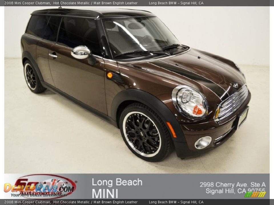 2008 Mini Cooper Clubman Hot Chocolate Metallic / Malt Brown English Leather Photo #1