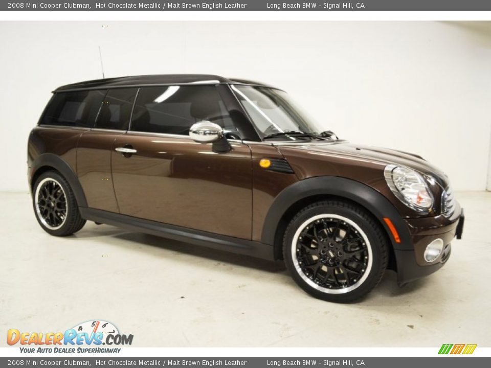 2008 Mini Cooper Clubman Hot Chocolate Metallic / Malt Brown English Leather Photo #2