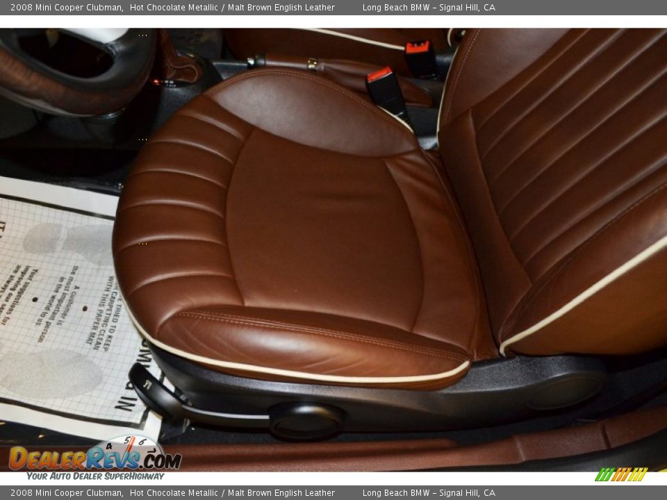 2008 Mini Cooper Clubman Hot Chocolate Metallic / Malt Brown English Leather Photo #13