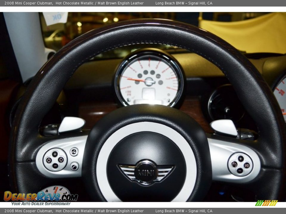 2008 Mini Cooper Clubman Hot Chocolate Metallic / Malt Brown English Leather Photo #18