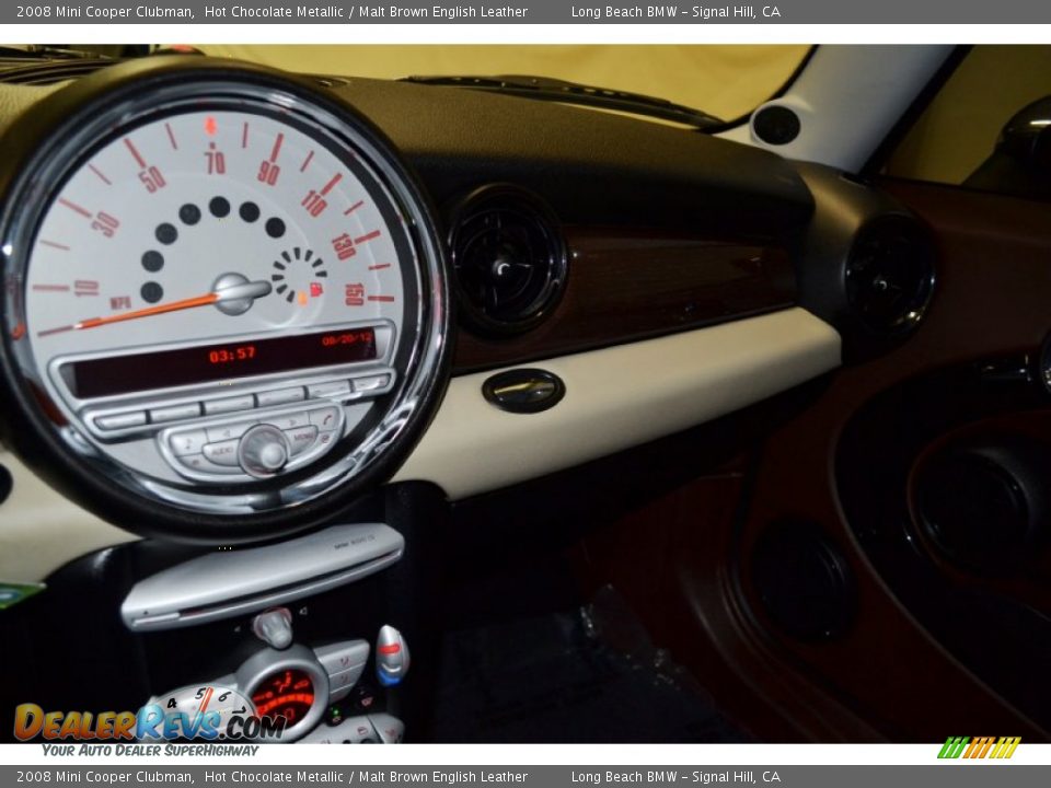 2008 Mini Cooper Clubman Hot Chocolate Metallic / Malt Brown English Leather Photo #20