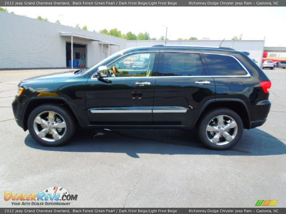 2013 Jeep Grand Cherokee Overland Black Forest Green Pearl / Dark Frost Beige/Light Frost Beige Photo #3