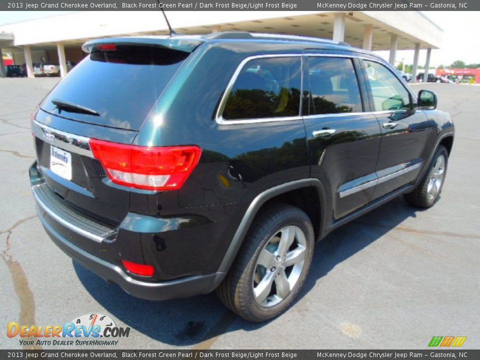 2013 Jeep Grand Cherokee Overland Black Forest Green Pearl / Dark Frost Beige/Light Frost Beige Photo #6