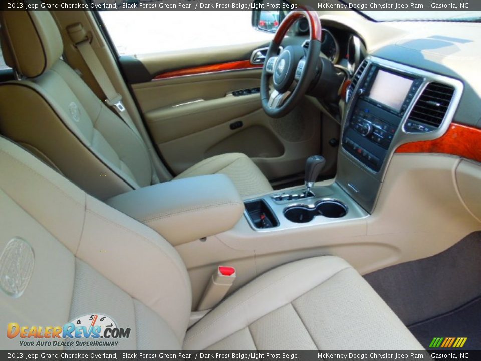 2013 Jeep Grand Cherokee Overland Black Forest Green Pearl / Dark Frost Beige/Light Frost Beige Photo #26