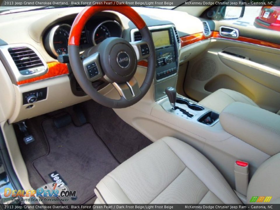 Dark Frost Beige/Light Frost Beige Interior - 2013 Jeep Grand Cherokee Overland Photo #30