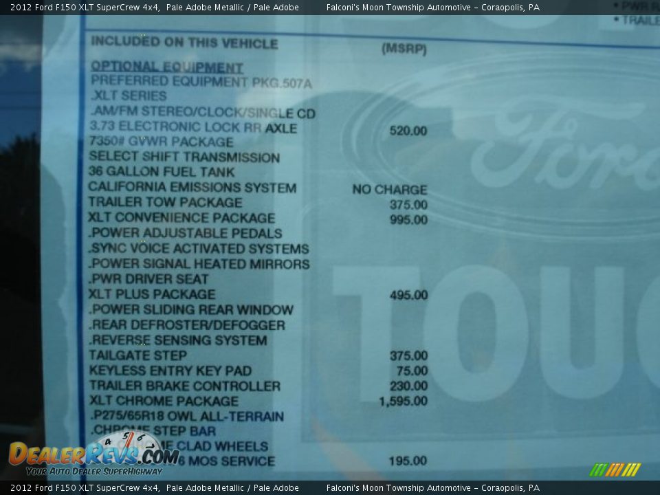 2012 Ford F150 XLT SuperCrew 4x4 Pale Adobe Metallic / Pale Adobe Photo #20