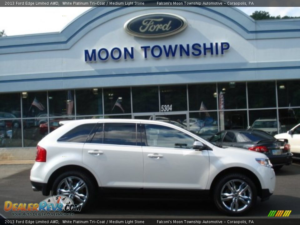2013 Ford Edge Limited AWD White Platinum Tri-Coat / Medium Light Stone Photo #1
