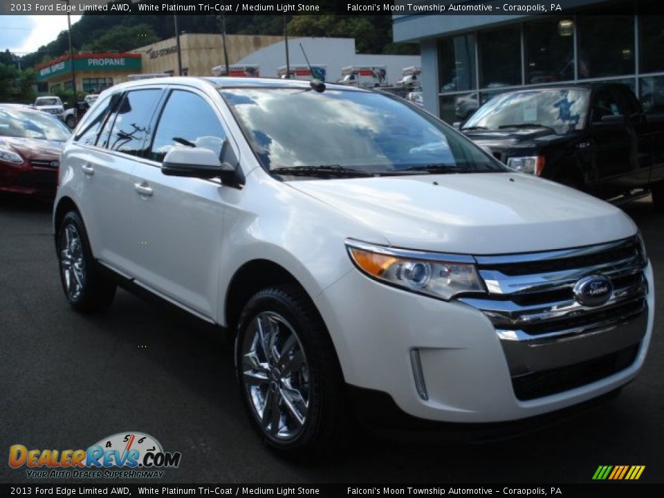 2013 Ford Edge Limited AWD White Platinum Tri-Coat / Medium Light Stone Photo #2